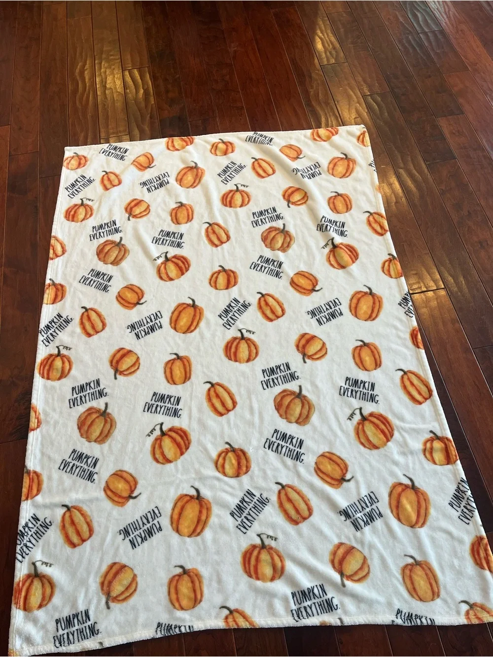 Rae Dunn Pumpkin Everything Fall Plush Throw Blanket